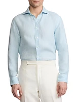 Basket-Weave Linen Shirt