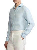 Basket-Weave Linen Shirt