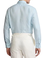 Basket-Weave Linen Shirt