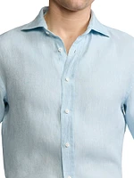 Basket-Weave Linen Shirt