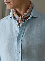 Basket-Weave Linen Shirt