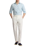 Basket-Weave Linen Shirt