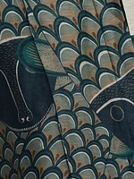 A. Santos Printed Silk-Linen Button-Front Shirt