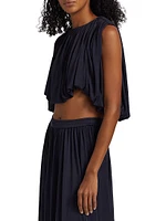 Serena Silk Jersey Crop Top