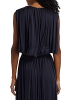 Serena Silk Jersey Crop Top