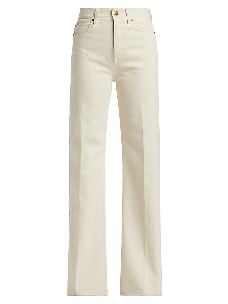 Crease Bootcut High-Rise Jeans