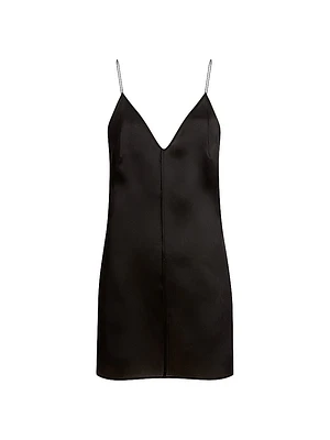 Talsie Silk Plunging V-Neck Top