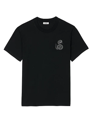 T-Shirt with Snake Detail