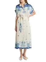 Valerie Tiles Belted Midi Caftan