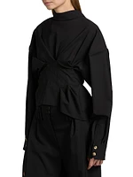 Twisted Stretch Wool Shirt