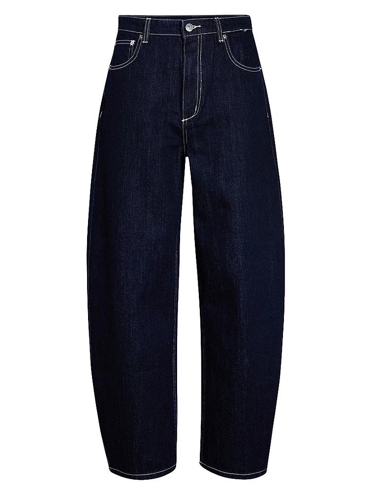 Marbel Mid Rise Barrel Jeans