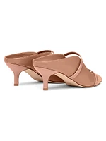Maureen 45MM Leather Kitten Heel Mules