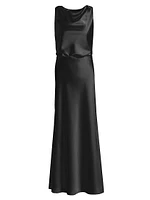 Aubrie Satin Cowl Cocktail Dress
