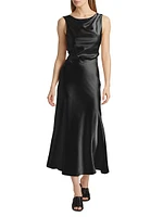 Aubrie Satin Cowl Cocktail Dress