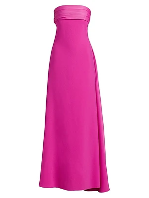 Brigette Crêpe Strapless Gown