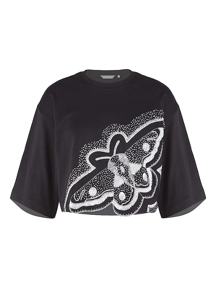 Moth Sequined Crop Top