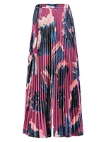 Abstract Print Pleated Trousers