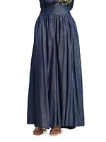 Contrast Stitch High-Rise Pleated Trousers