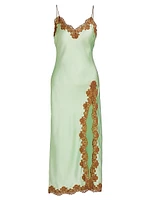 Peride Silk-Lace Midi-Slipdress