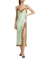 Peride Silk-Lace Midi-Slipdress