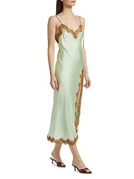 Peride Silk-Lace Midi-Slipdress
