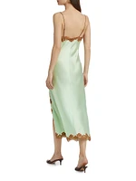 Peride Silk-Lace Midi-Slipdress