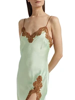 Peride Silk-Lace Midi-Slipdress