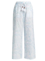 Petra Abstract Cotton Drawstring Lounge Pants
