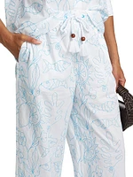 Petra Abstract Cotton Drawstring Lounge Pants