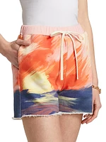 Sunset Print Sweatshorts