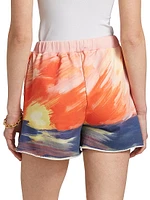 Sunset Print Sweatshorts