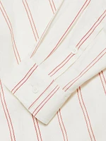 Striped Cotton-Blend Button-Front Shirt