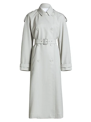 Sakia Wool-Blend Longline Coat