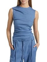 Anoushka Linen Sleeveless Top