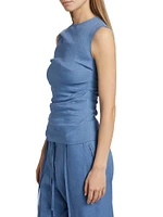 Anoushka Linen Sleeveless Top
