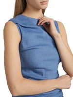 Anoushka Linen Sleeveless Top