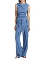 Anoushka Linen Sleeveless Top