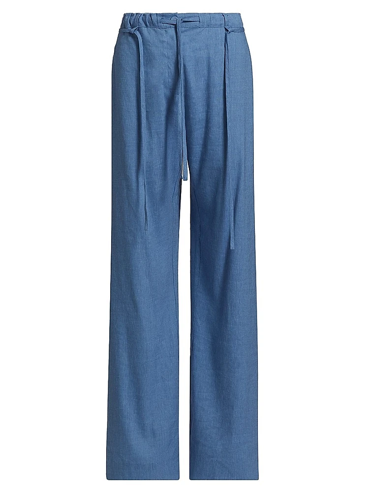 Magnus Linen-Blend Slub Pants