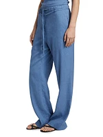 Magnus Linen-Blend Slub Pants