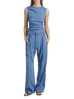 Magnus Linen-Blend Slub Pants
