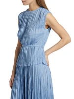 Lyra Pleated Jersey Sleeveless Top