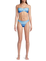 Margot Sunset Stripe Bikini Bottom
