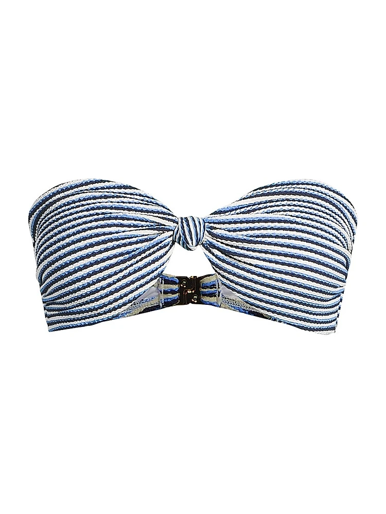 Striped Bandeau Bikini Top