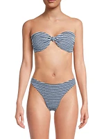 Striped Bandeau Bikini Top