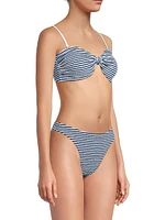 Striped Bandeau Bikini Top