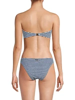 Striped Bandeau Bikini Top