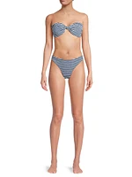 Striped Bandeau Bikini Top