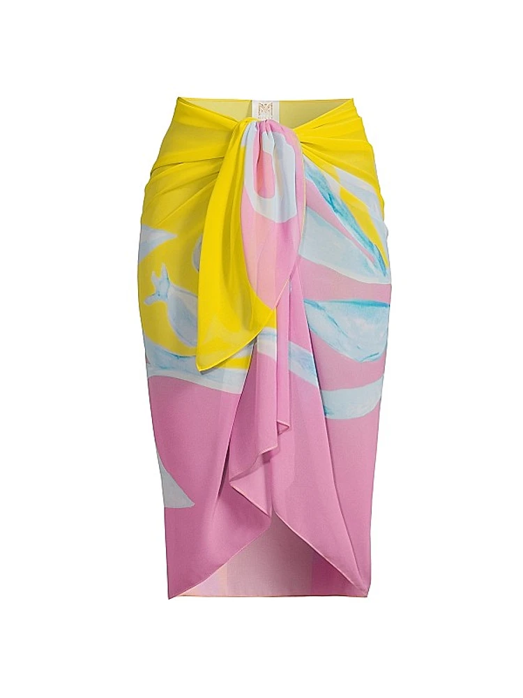 Floral Tie-Waist Sarong