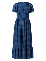 Ferrera Swiss Dot Midi-Dress