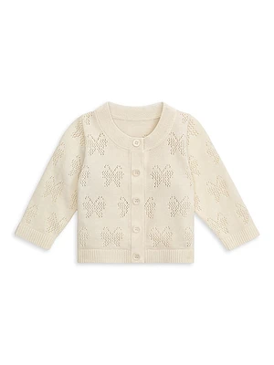 Baby Girl's, Little Girl's & Butterfly Pointelle Cardigan